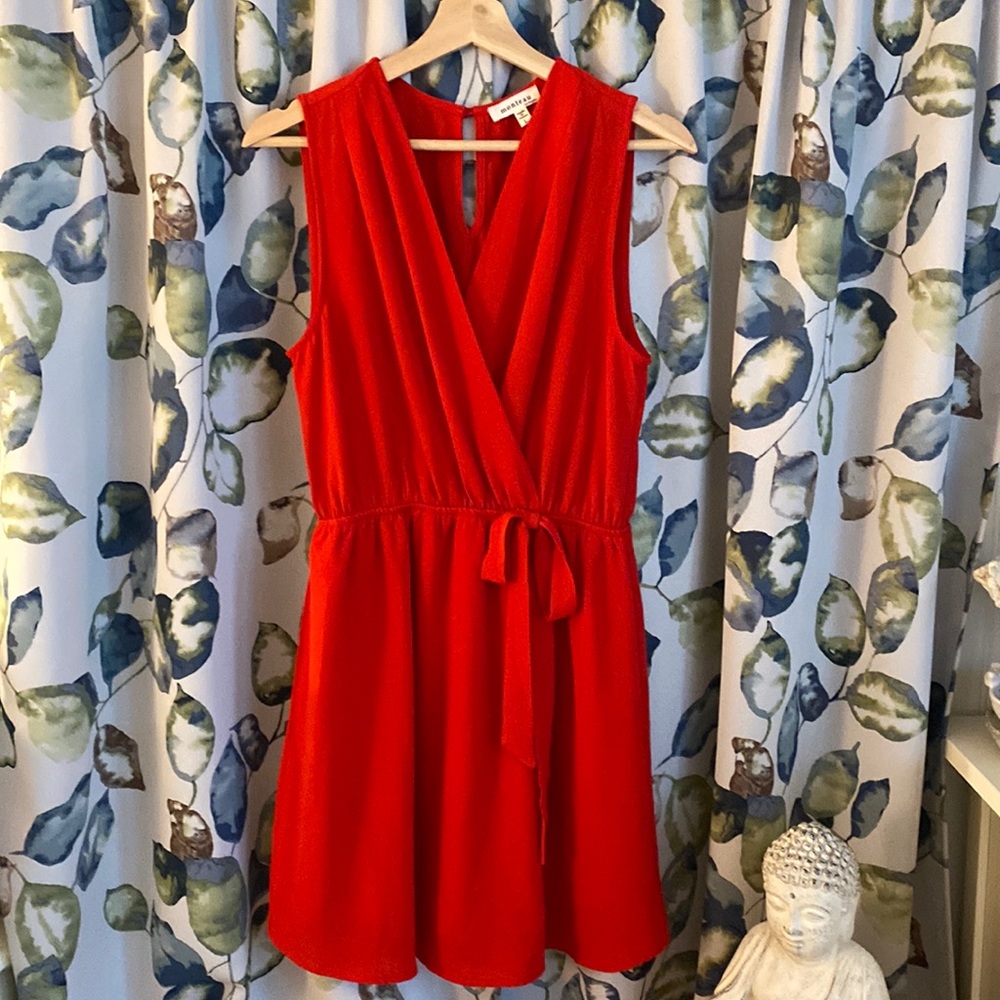 Red Sleeveless Summer Dress